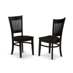 East West Furniture Amva5-Bch-W 5 Piece Dinette Set For 4 Includes A Round Kitchen Table With Pedestal And 4 Dining Room Chairs, 36X36 Inch, Black & Cherry