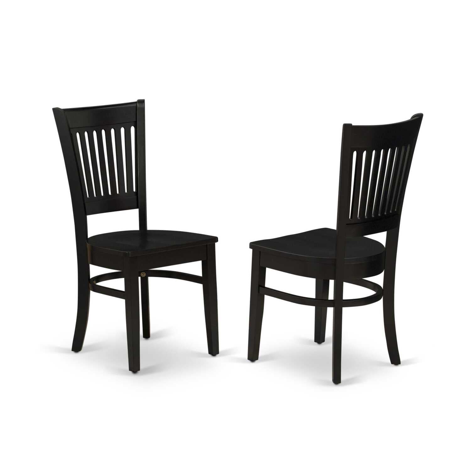 East West Furniture Amva5-Bch-W 5 Piece Dinette Set For 4 Includes A Round Kitchen Table With Pedestal And 4 Dining Room Chairs, 36X36 Inch, Black & Cherry