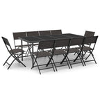 vidaXL Patio Dining Set 11 Piece Garden Outdoor Lawn Yard Terrace Balcony Dining Dinner Dinette Table and Chair Seat Seating Furniture Steel