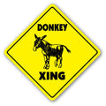 SignJoker] Donkey Crossing Sign Novelty Gift Animals Farm Wall Plaque Decoration