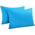 Uxcell Pillowcases Weave From 100% Egyptian Cotton, Breathable Soft Pillow Cases With Zipper Closure, 2 Pcs Blue Pillow Covers S