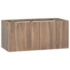 vidaXL Wall-Mounted Bathroom Cabinet 35.4"x15.4"x15.7" Solid Wood Teak