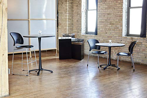Safco Products 6806Bl Reve Bistro Height Chair With Round Back, Black