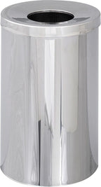 Safco 9695 Reflections Open Top Waste Receptacle, Chrome