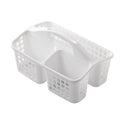 ZOOMELLA Portable Shower Caddy Basket Cleaning Supplies Bucket 3 Divided Compartments White|Storage Bins & Baskets|Home & Garden