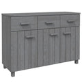 vidaXL Solid Wood Sideboard 'HAMAR' - Dark Gray, 44.5"x15.7"x31.5", Convenient Drawer Cabinet, Ample Storage, Sturdy Construction - Ideal for Various Decor Styles