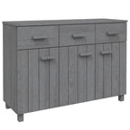 vidaXL Solid Wood Sideboard 'HAMAR' - Dark Gray, 44.5"x15.7"x31.5", Convenient Drawer Cabinet, Ample Storage, Sturdy Construction - Ideal for Various Decor Styles