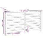 Vidaxl Radiator Cover - Solid Pine Wood - Brown Natural - 60.2"X7.5"X33.1" - With Shelf Space And Horizontal Slats - Assembly Required
