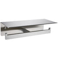 Double Toilet Paper Holder with Shelf, Suyar 304 Stainless Steel Wall Mounted Toilet Tissue Roll Holder Phone Storage, Brushed N