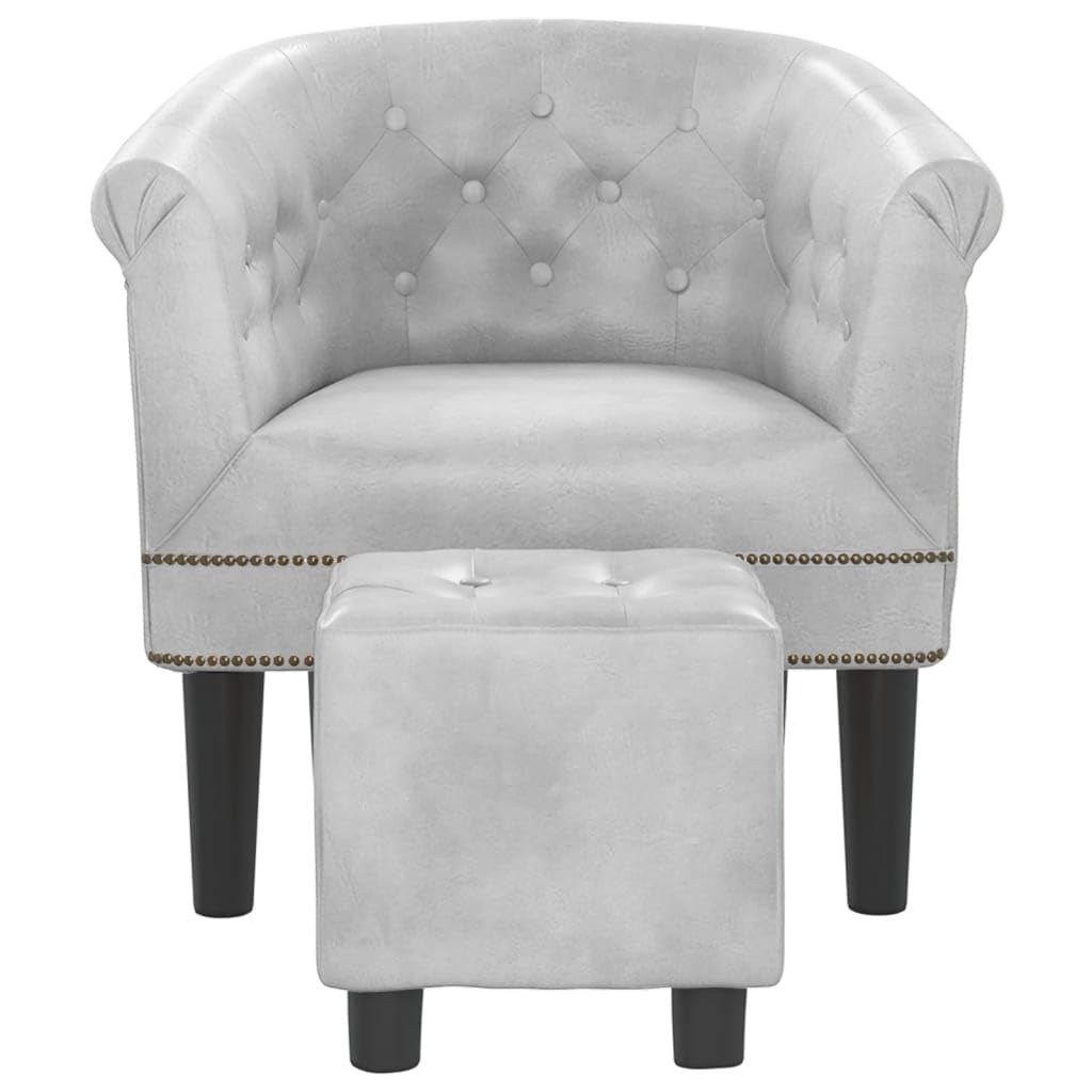 vidaXL Tub Chair with Footstool Set