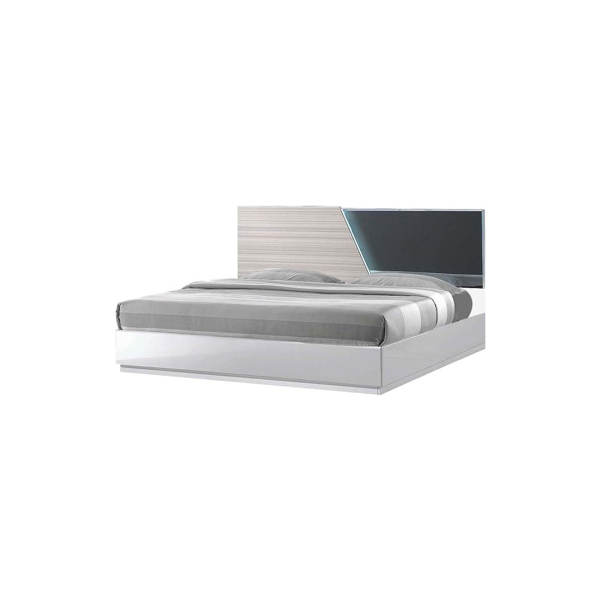 Best Master Furniture Manchester Zebra/Gray Platform Bed, Cal King