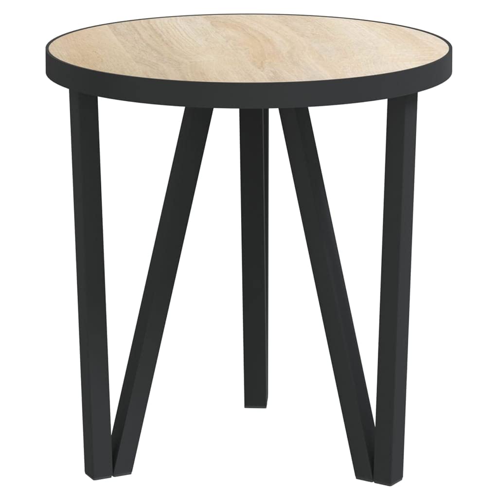 vidaXL Sonoma Oak Tea Table with Industrial-Style Design – Multifunctional MDF Table for Coffee, End Table, and Side Table Use