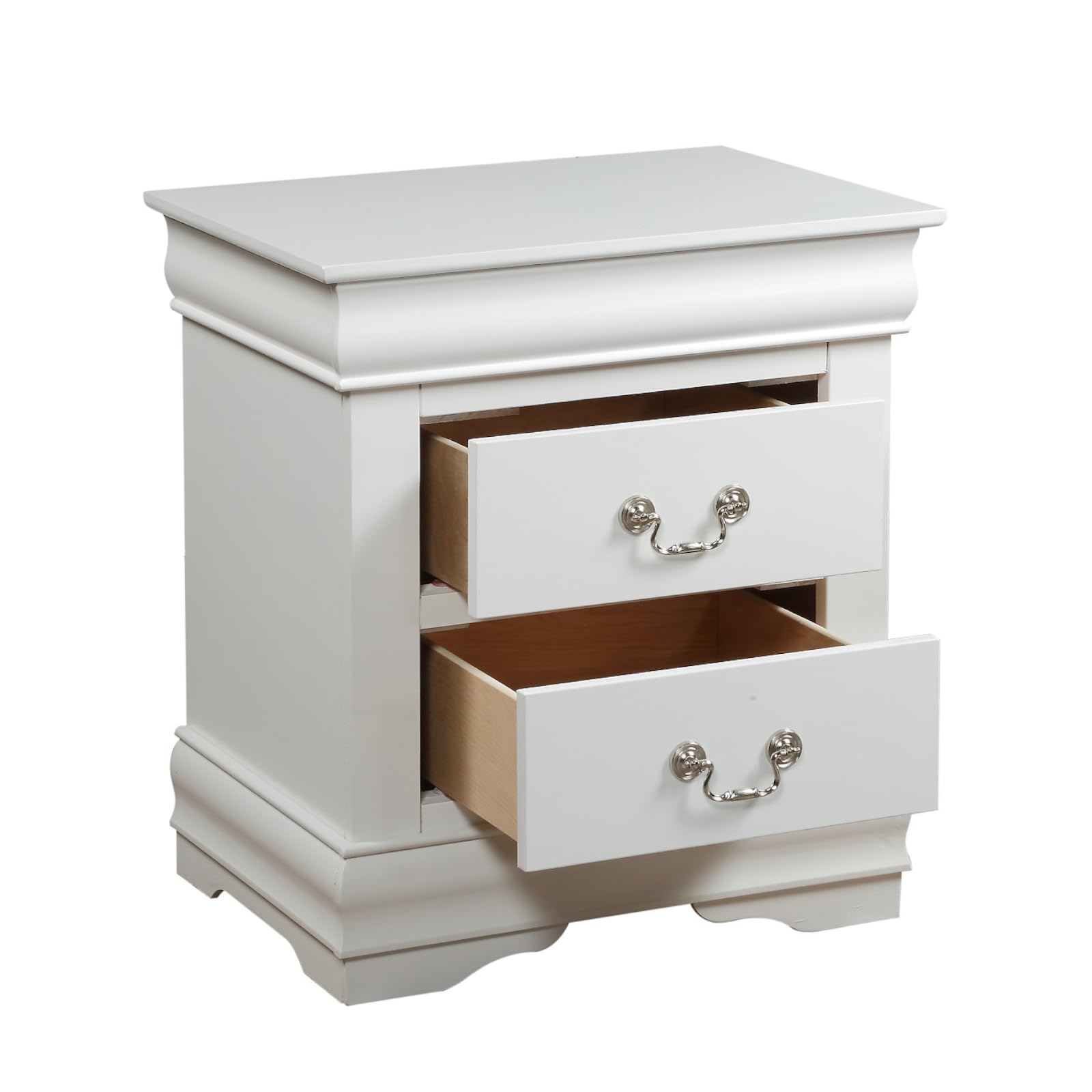 Acme Louis Philippe Nightstand in White