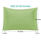 Ntbay 100% Brushed Microfiber Standard Pillow Shams Set Of 2, Super Soft And Cozy, Wrinkle, Fade, Stain Resistant 20X26 Inches Oxford Pillowcases, Sage Green