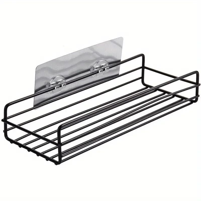 Lahimo Metal Wall Mounted Storage Rack Bathroom Shelves Bathroom Organiser Shelf Rack/Shelf For Kitchen With Magic Adhesive Stic