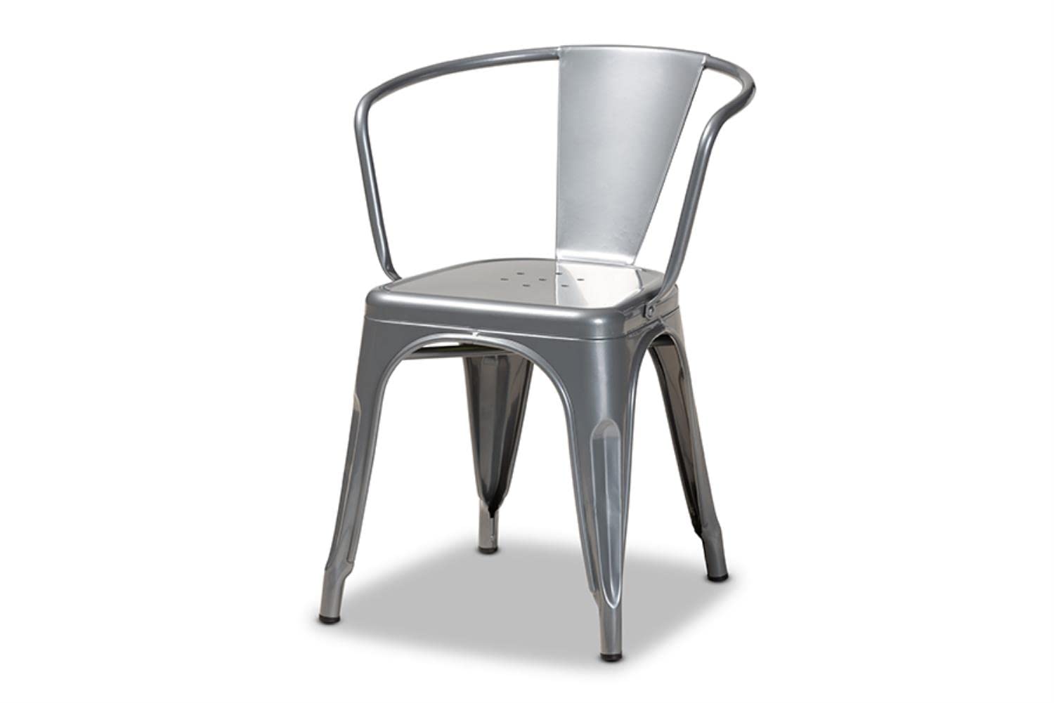 Baxton Studio Ryland Grey Finished Metal Dining Chair (Set of 4)