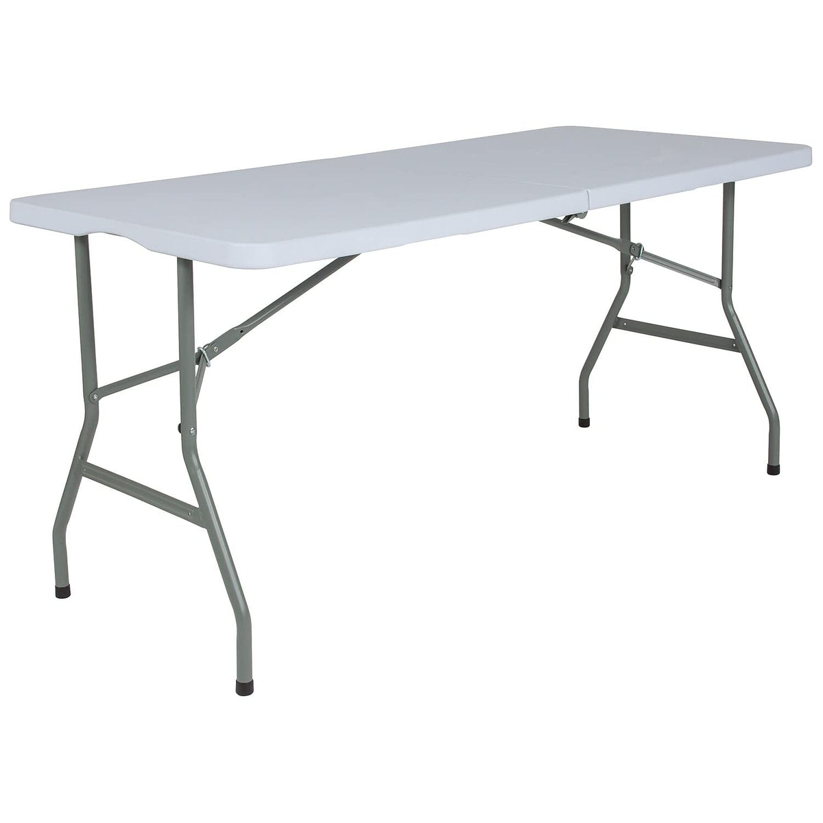 Flash Furniture Kathryn 4.97-Foot Bi-Fold Granite White Plastic Folding Table