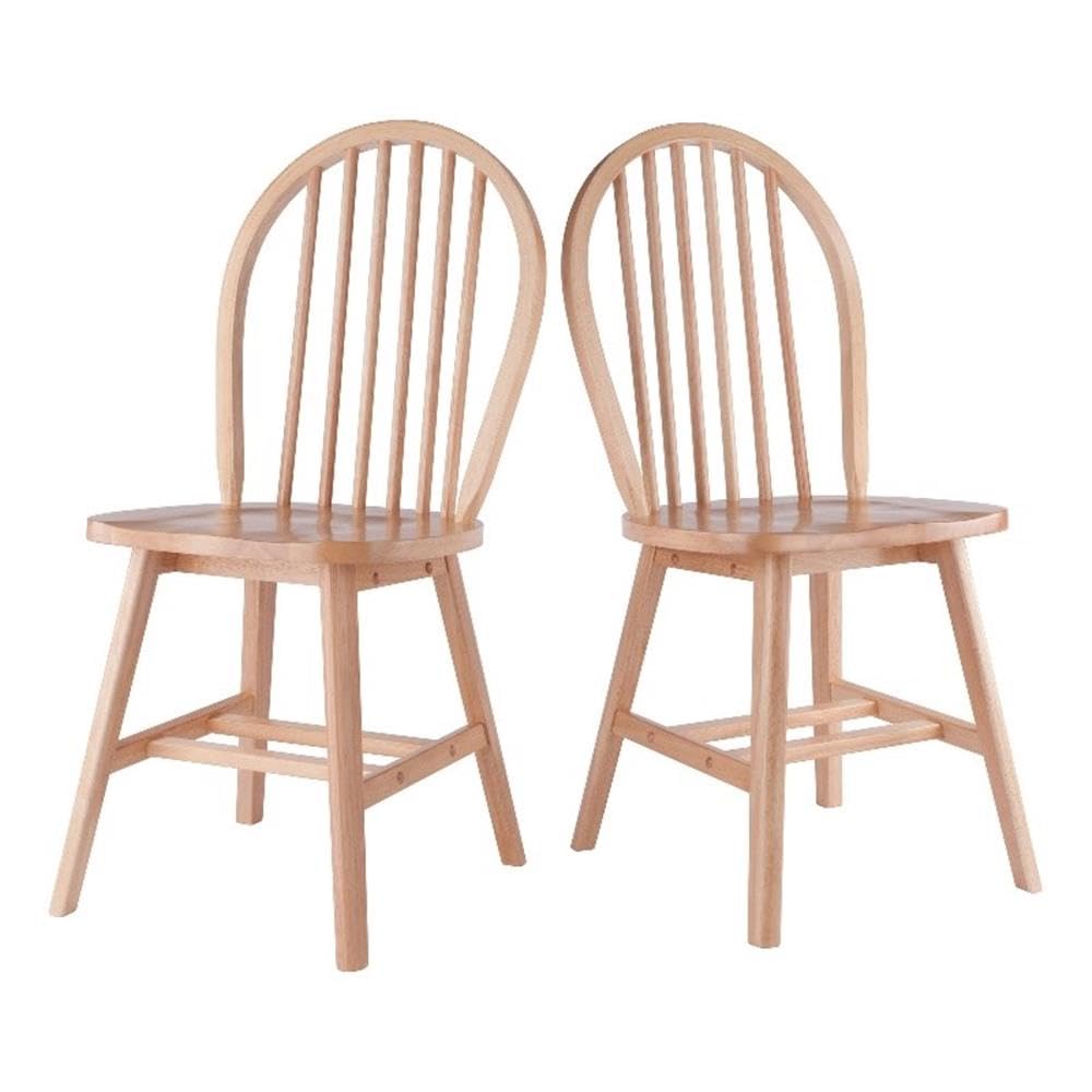 Winsome Windsor 2-Piece Chair Set, Solid Wood, Natural Finish