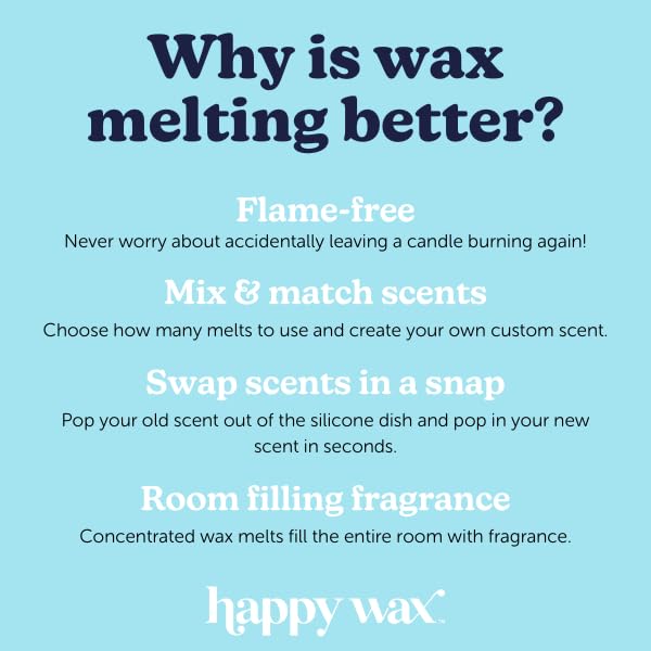 Happy Wax Caramel Macchiato Scented Bear Wax Melts - Natural Strong Scented Coffee Wax Melts Infused W/Essential Oils - Non Toxi