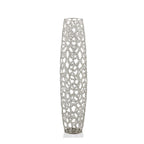 HomeRoots Silver/Clear 40' Bling Faux Crystal Abstract Twigs Barrel Floor Vase