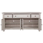 American Woodcrafters Sedona Off White Vintage Style 72-Inch Wood Tv Console