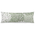Sage Green Body Pillow Cover Spring Floral Long Pillow Case With Zipper Decorative Soft Bedding Pillowcase Farmhouse Dahlia Pill