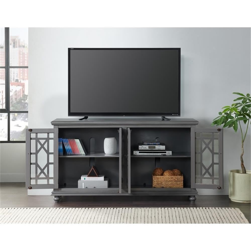 Martin Svensson Home Elegant Tv Stand, 63' W X 35' H, Grey
