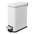 Small Bathroom Trash Can with Lid, 5L/ 1.3 Gallon Trash Can with Removable Inner Bucket, Slim Trash Can with Soft Close lid, Sta