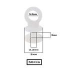 Micro Trader 50Pcs Curtain Track Rail Gliders Runner Wheel Rollers Hooks Fit For 9Mm Wide Curtain Track Rail 9Mm Bottom Diameter