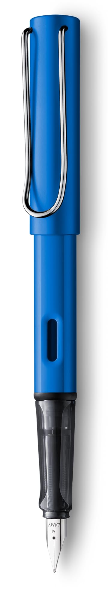 Lamy Al-Star Fountain Pen - Elegant Design Cool Pens, Best Pens For Smooth Writing, Light Aluminum - Ocean Blue Extra Fine Point