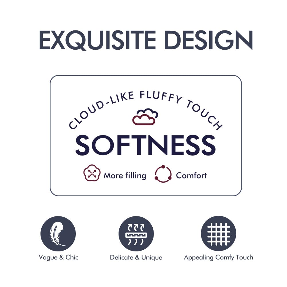 Miulee 18X18 Throw Pillow Inserts (Set Of 2), Square Premium Soft Decorative Pillow Inserts For Sofa Bed Living Room