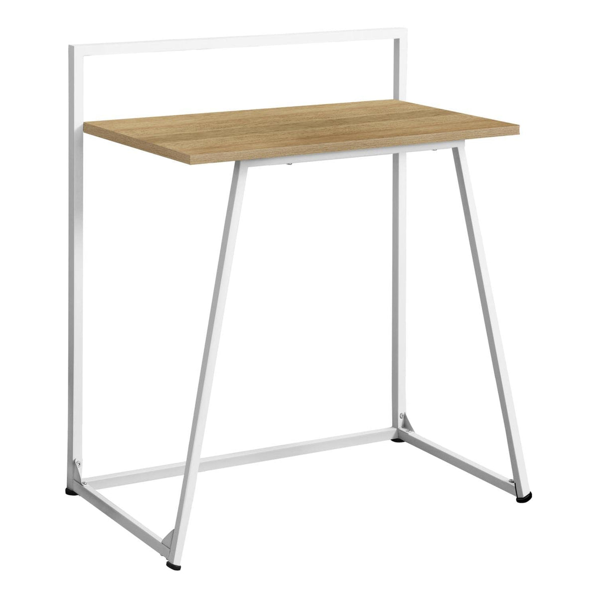 Monarch Specialties 7119 Computer Desk, Home Office, Laptop, 30' L, Work, Laminate, Contemporary, Modern Desk-30 L Juvenile, 29.5' L x 17.75' W x 34' H, Natural Wood-Look/White Metal