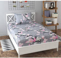 Fitted Cottonsingle Bedsheet (Elastic) With 1 Pillow Cover Single Safari 389 (ShivamSinglesafariA389_Bzr)