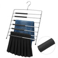 USTECH 8-Tier Swing Arm Pants Hanger, Foam-Padded, Chrome Finish