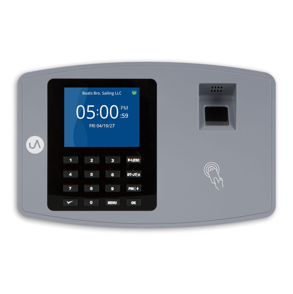 Uattend Bn6500 Biometric Fingerprint Time Clock System For Small Business With Wifi And Cloud-Based Employee Timecards