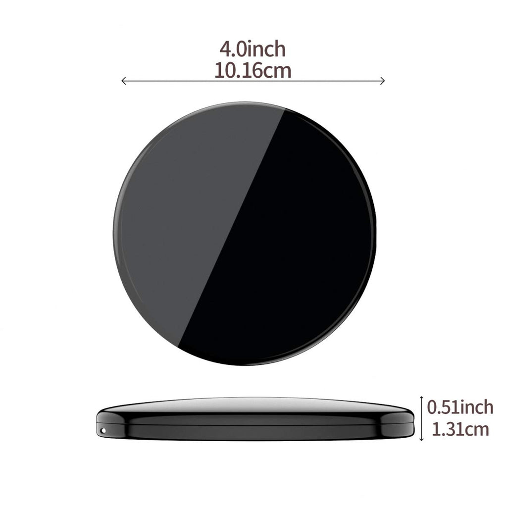 Gospire Pocket Makeup Mirror For Travel, 1X/10X Double Sided Magnifying Compact Handbag Cosmetic Mirror, 4 Inch Ultra-Thin Handh
