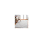 Safavieh Brentwood Collection Area Rug - 6'7'' Square, Light Grey & Ivory, Medallion Distressed Design, Non-Shedding & Easy Care