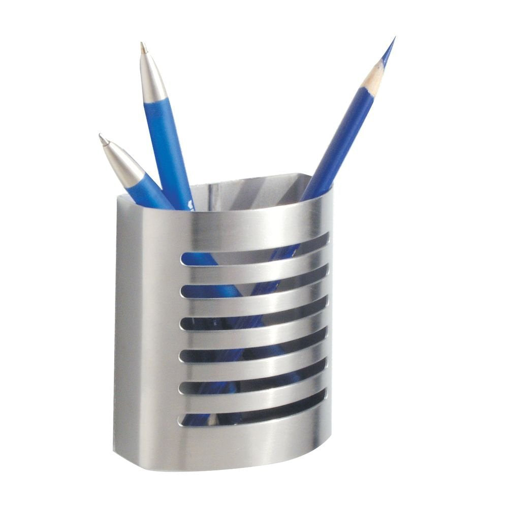 Idesign Forma Magnetic Pen And Pencil Holder - Modern Writing Utensil And Desk Organizer For Kitchen, Locker, Home, Or Office -