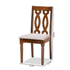 Baxton Studio Cherese Modern and Contemporary Grey Fabric Upholstered and Walnut Brown Finished Wood 2-Piece Dining Chair Set