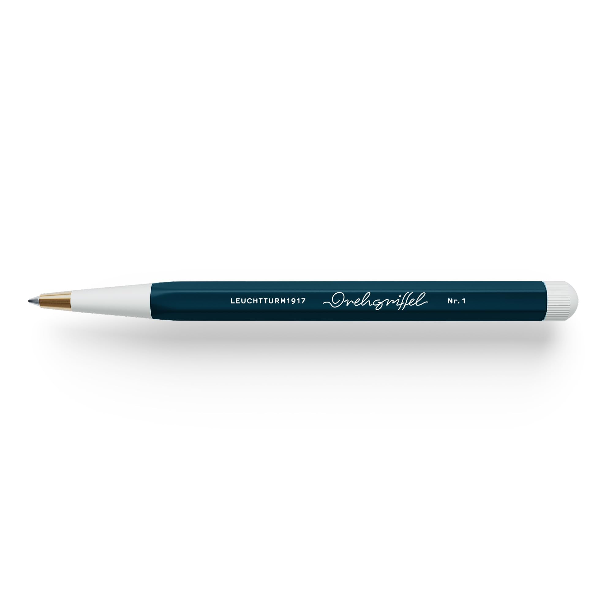 Leuchtturm1917 372214 No.1 Brass Aluminium Ballpoint Pen Refill With Blue Ink Design Awarded Deep Sea