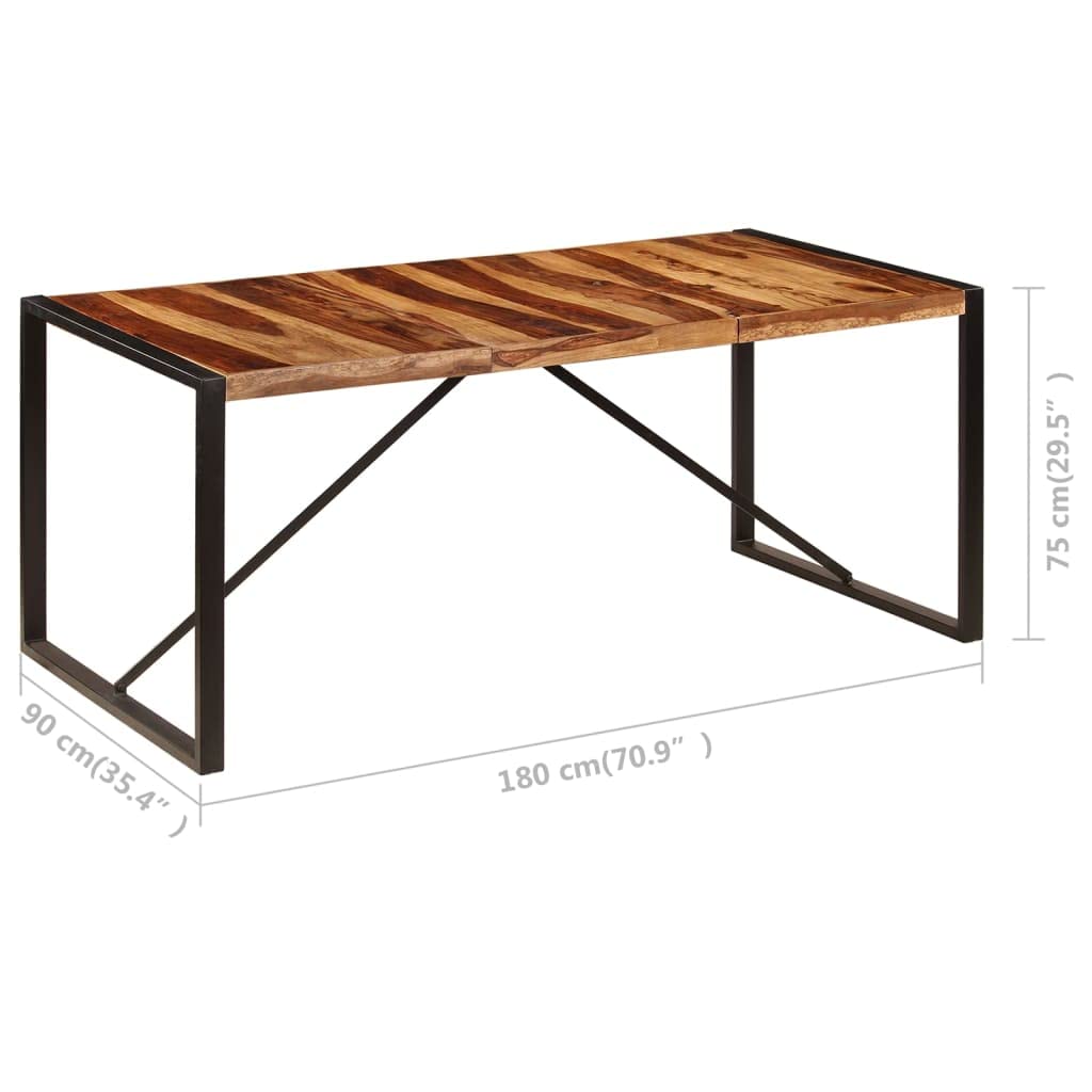 vidaXL Dining Table 70.9&quot;x35.4&quot;x29.5&quot; Solid Sheesham Wood