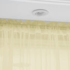 Window Light Yellow Sheer Curtains 130 Inches Long 2 Panels Sheer Curtain Basic Rod Pocket Panel For Bedroom Children Living Roo