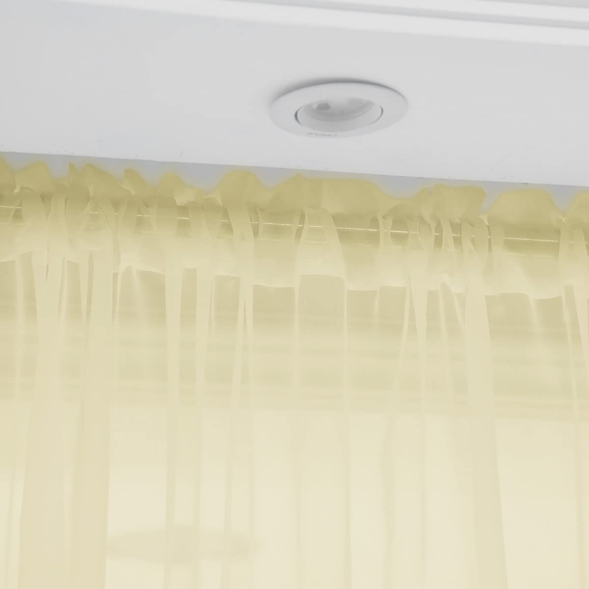 Window Light Yellow Sheer Curtains 130 Inches Long 2 Panels Sheer Curtain Basic Rod Pocket Panel For Bedroom Children Living Roo