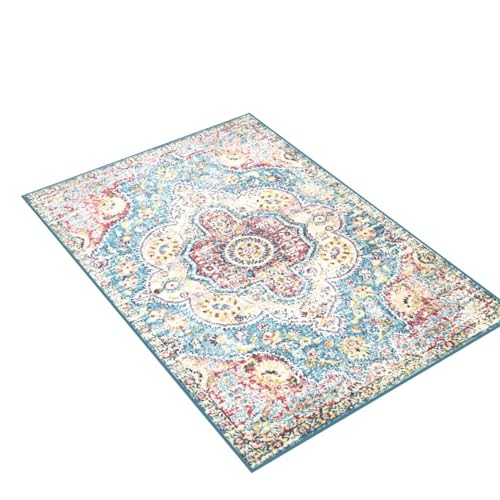 Livabliss Romaine Vintage Medallion Area Rug, 7'10'' X 10'3'', Sky Blue