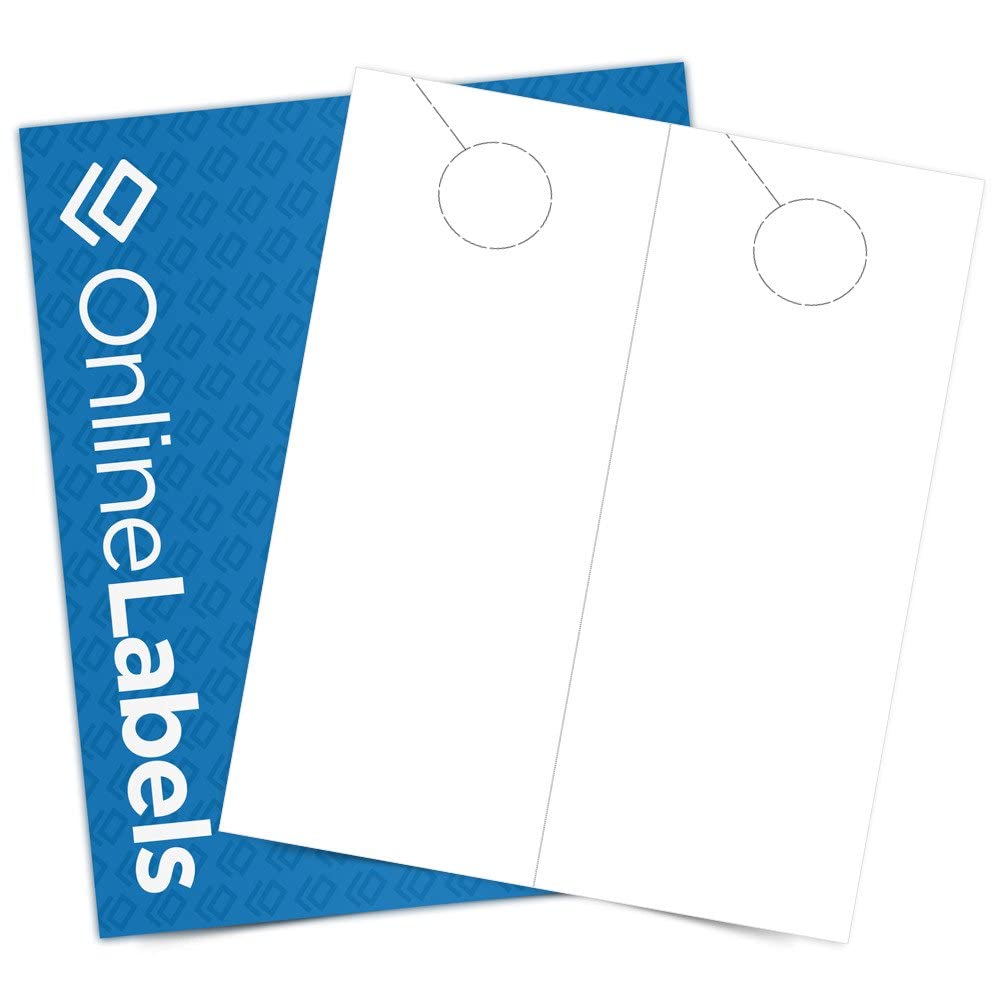 Door Hangers - 4.25 X 11 - Cardstock - Pack Of 200, 100 Sheets - Inkjet/Laser Printer - Online Labels