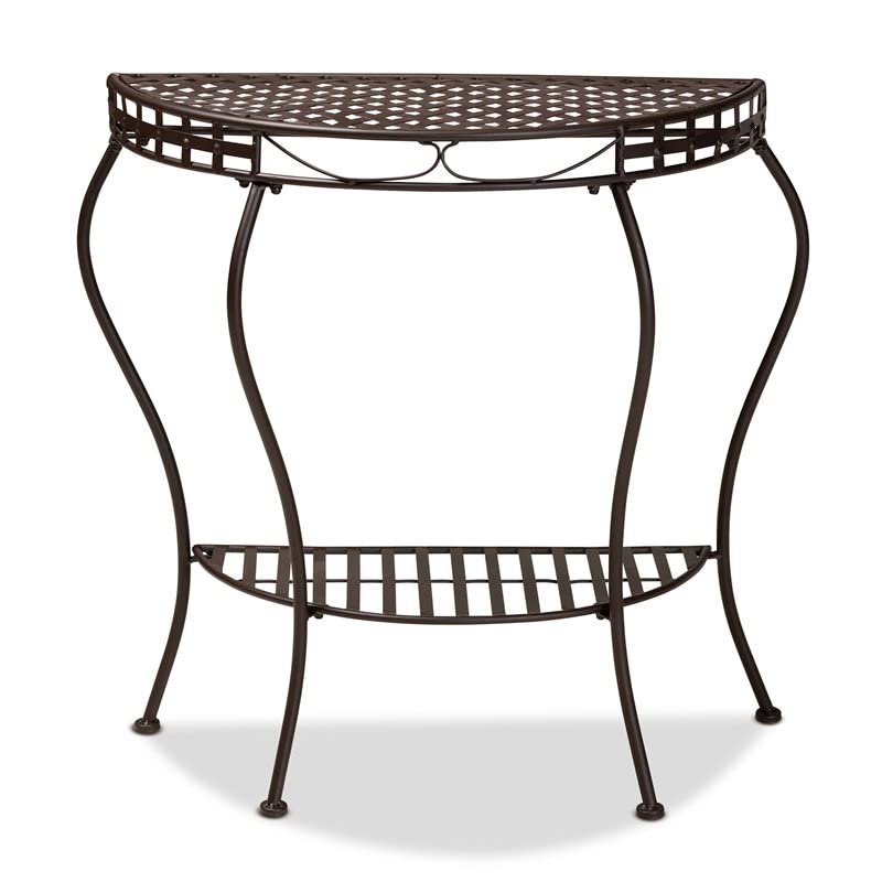 Laraine Brown Metal Outdoor Console Table