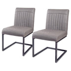 New Pacific Direct Ronan Pu Leather Dining Chair,Set Of 2 Furniture, Antique Graphite Gray
