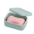 Leak Proof Silicone Traveling Soap Case with Draining Layer, Travel Size Toiletry, Portable Soap Container for One Regular Bar S
