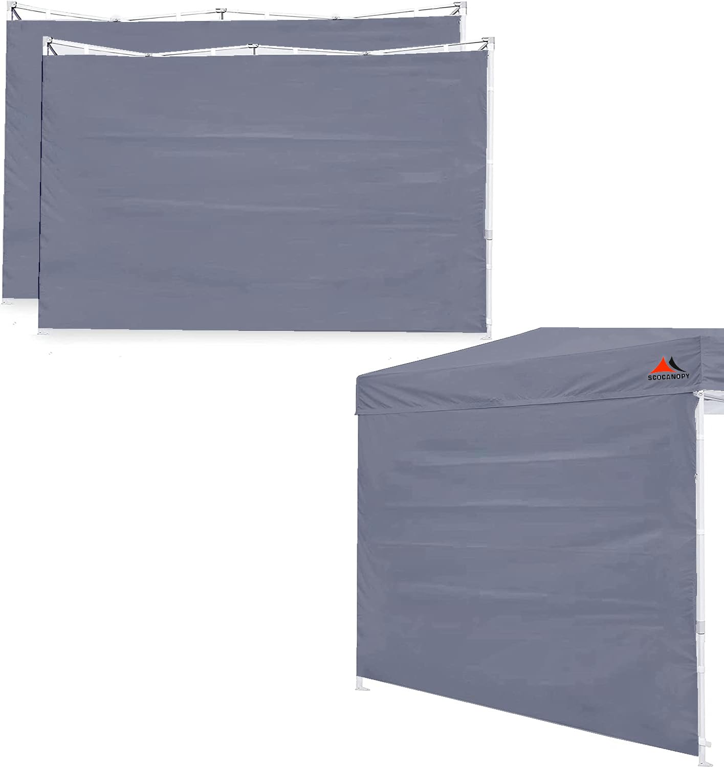Scocanopy Sunwall For 12X12 Pop Up Canopy Frame, 3 Pack Sidewall Only (Dark Grey)