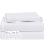 Nestl Twin Sheets Set - 3 Piece Twin Bed Sheets, Deep Pocket, Hotel Luxury, Extra Soft, Breathable And Cooling, White Sheets For Twin Size Mattresses